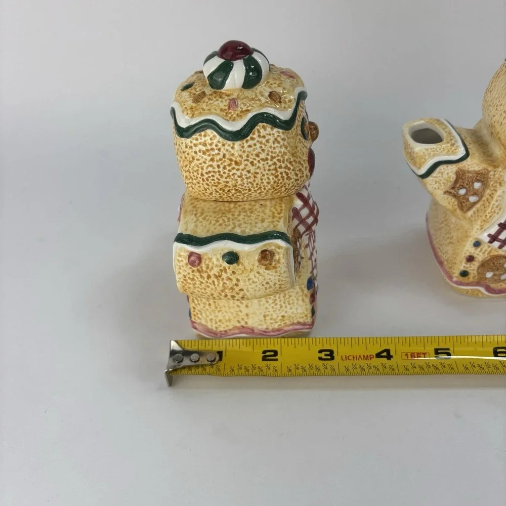 Gingerbread Man Set of 2 Tea Pot & Sugar Container 1996 Jay Import Co